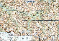 Туристская топографическая карта Архыза масштаба 1:100000